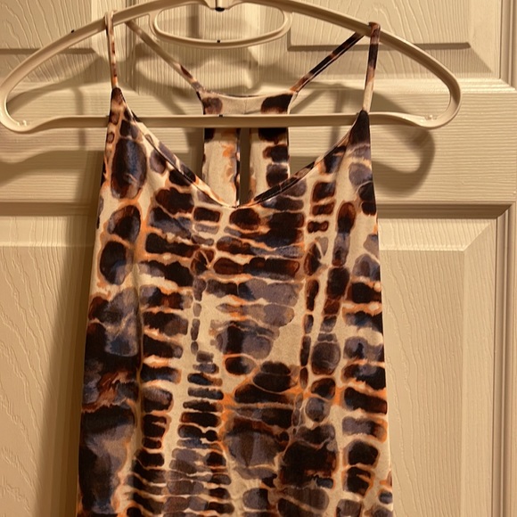 Mercer & Madison medium racer back beige brown tank dress - Picture 3 of 6